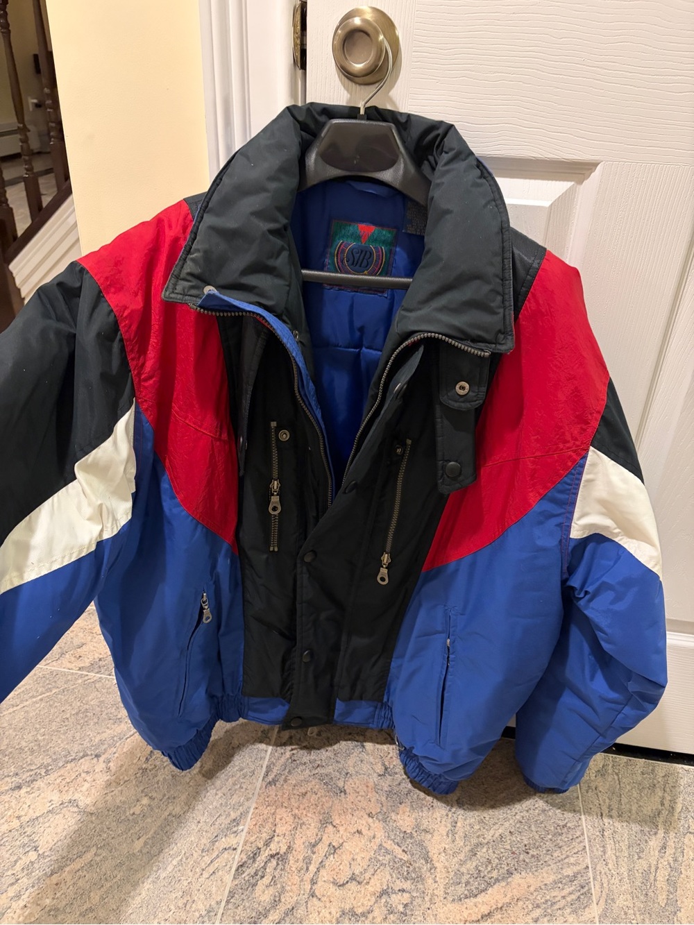 Men's Colorblock Puffer Jacket - XL